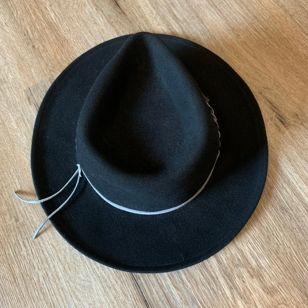 Vintage 80s Golden Gate 100% Wool Western Cowboy Hat w/ Leather Band - XL